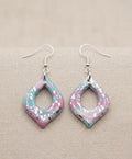 Handgemachte Ohrringe Pastell Silber | Polymer Clay Hängeohrringe | Zarter Statement Schmuck Damen | Geschenk für Frauen | Pearl Lagoon