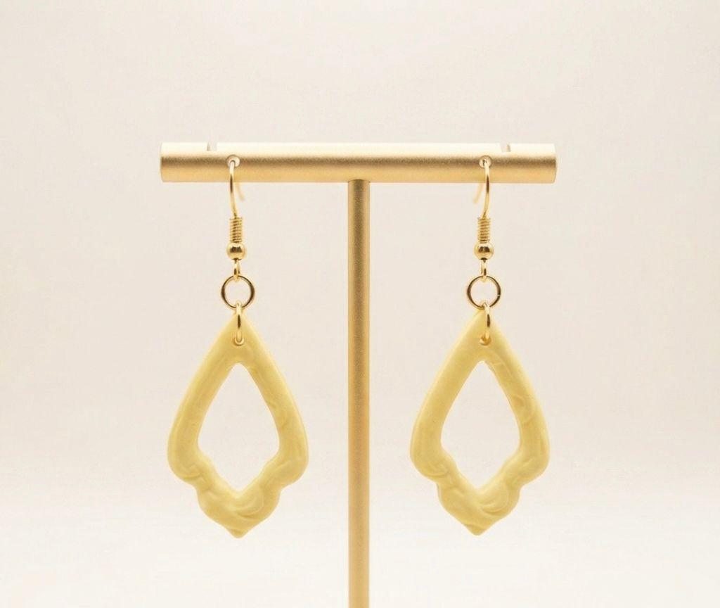 Handgemachte Ohrringe Pastellgelb | Polymer Clay Hängeohrringe | Eleganter Sommerschmuck Damen | Geschenk für Frauen | Lemon Sorbet